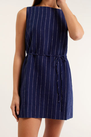 Rommy In Pinstripe In Navy
