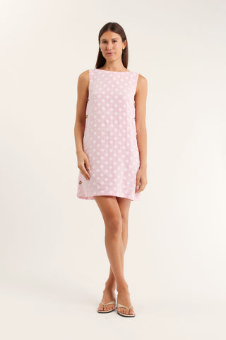 Lola Polkadot Dress In Pink