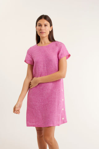 Louie Classic Dress In Cranberry