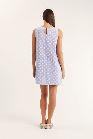 Lola Polkadot Dress In Blue