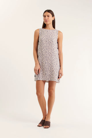 Lola Linen Dress In Animal
