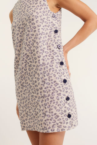 Lola Linen Dress In Animal
