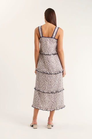Clementine Linen Dress In Animal