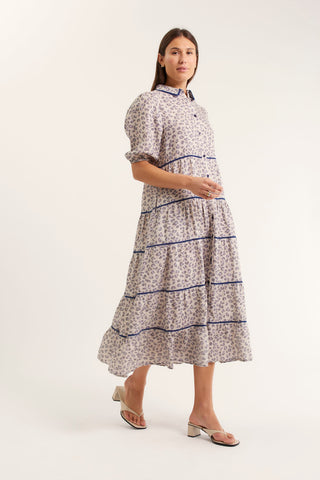 Marlow Linen Dress In Animal