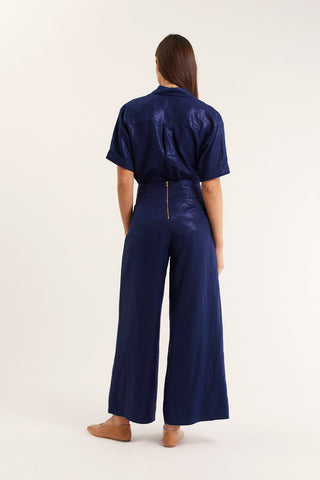 Atlas Lurex Pant In Navy