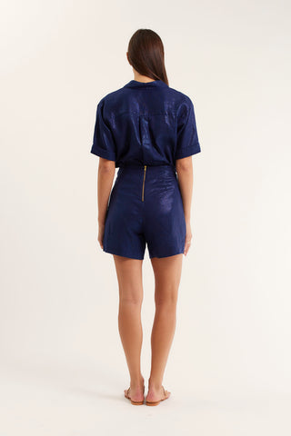 Atlas Lurex Short In Navy