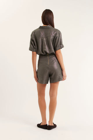 Atlas Lurex Short In Khaki