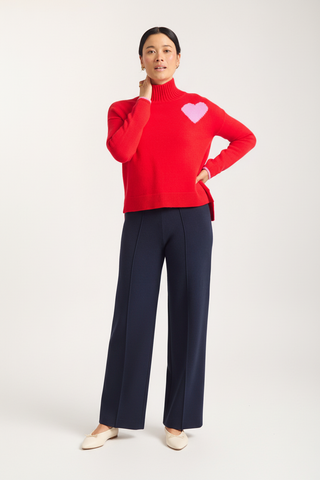 Ronnie Merino Cashmere Polo In Fire Engine