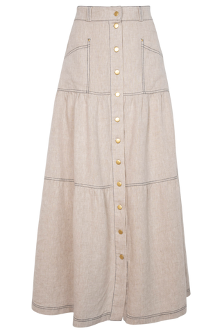 Lotus Linen Skirt in String