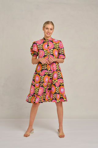 Marcella Dress Black Viva Print