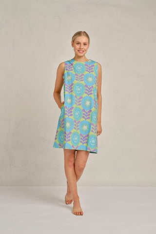 Lenna Dress in Green Viva Print