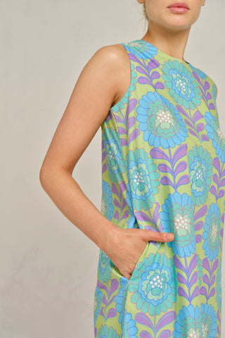 Lenna Dress in Green Viva Print