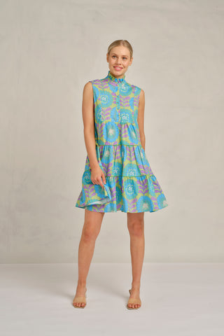 Modena Dress in Green Viva Print