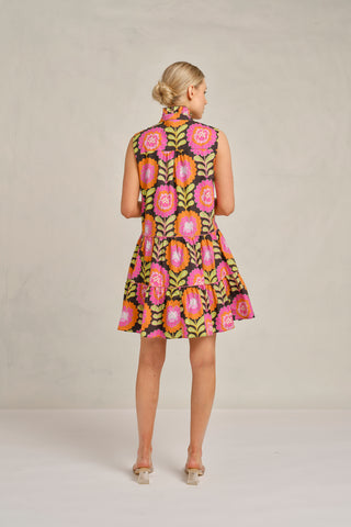 Modena Dress in Black Viva Print