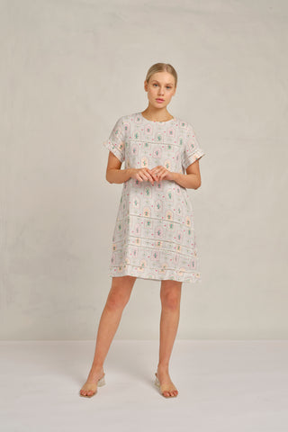 Claudette Dress in Ice Eden Print