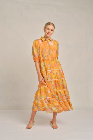 Marlow Ramie dress in Sunset Delilah Print