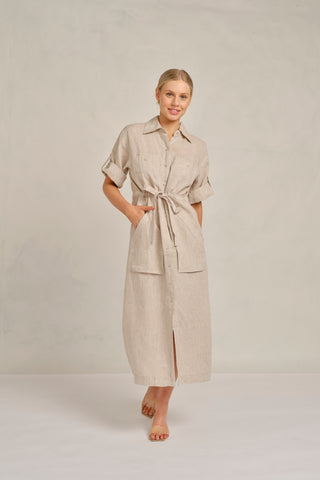 Caden Linen Dress in String