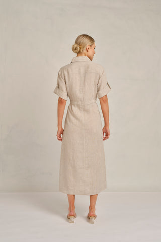 Caden Linen Dress in String