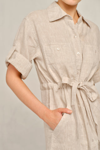 Caden Linen Dress in String