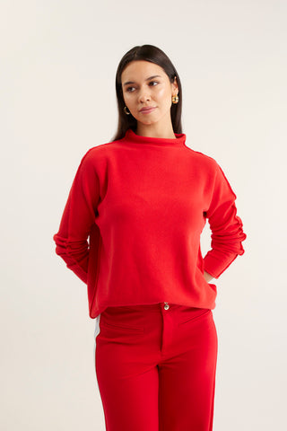 Cove Sweater In Red