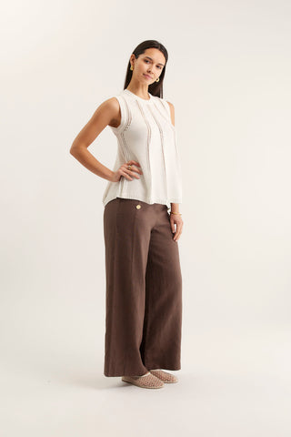 Sadie Top In Ivory