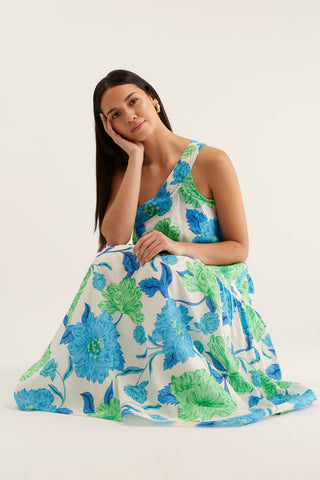 Olympia Calypso Dress In Blue