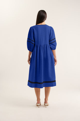 Bea Linen Dress In Denim