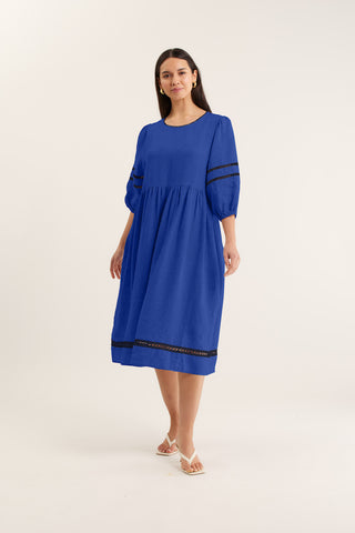 Bea Linen Dress In Denim