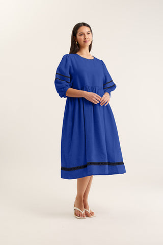 Bea Linen Dress In Denim