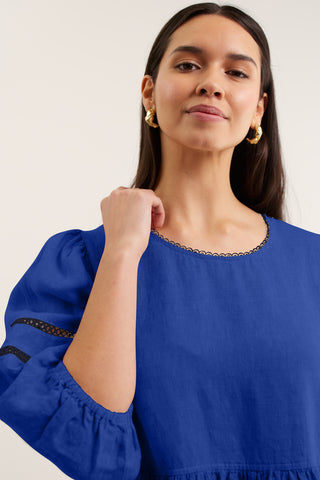 Bea Linen Dress In Denim