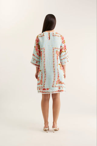 Claire Linen Dress In Portofino