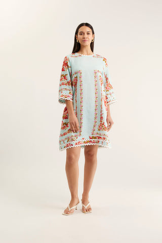 Claire Linen Dress In Portofino