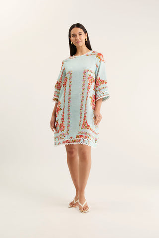 Claire Linen Dress In Portofino