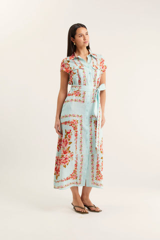 Estella Linen Dress In Portofino