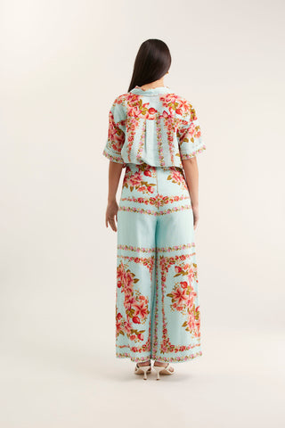 Atlas Linen Pant In Portofino