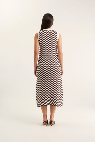 Riva Dress In Choc/Ivory