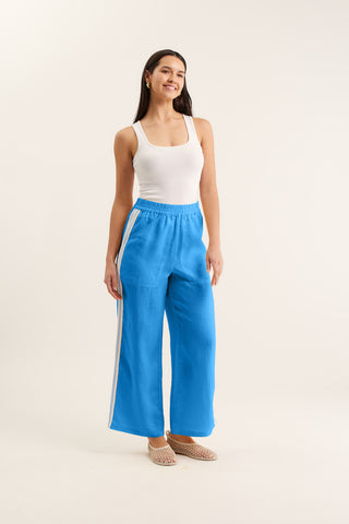 Tilly Linen Pant  In Cornflower