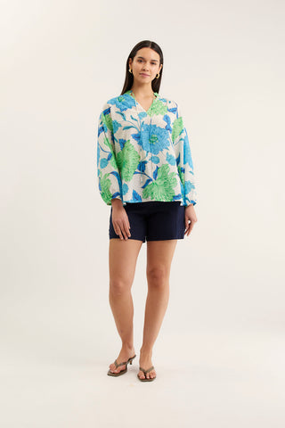Edie Calypso Top In Blue