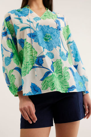 Edie Calypso Top In Blue