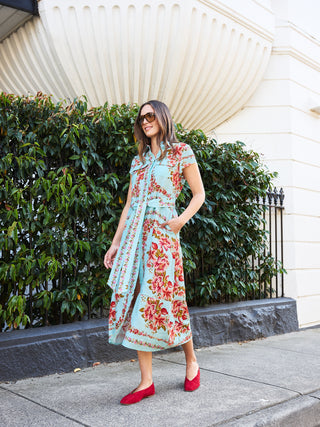 Estella Linen Dress In Portofino