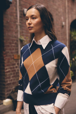 Henrietta Cashmere Sweater In Midnight Navy