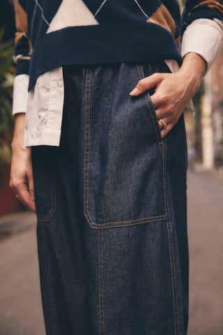Orla  Pant In Indigo Denim