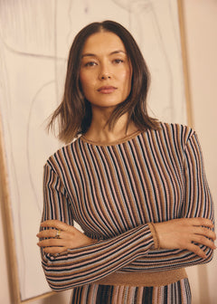Simran Lurex Top In Moonlight