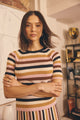 Avenue Lurex Top  In Nutmeg