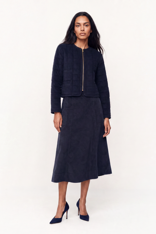 AGNES JACKET IN  NAVY CORDUROY