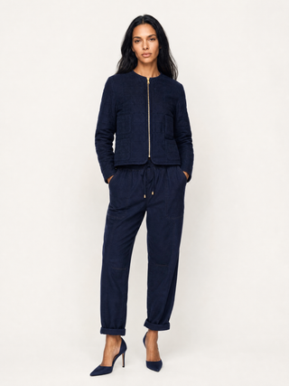 AGNES JACKET IN  NAVY CORDUROY
