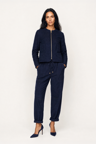 Orla Pant In Corduroy in Navy