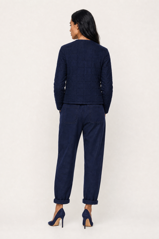Orla Pant In Corduroy in Navy