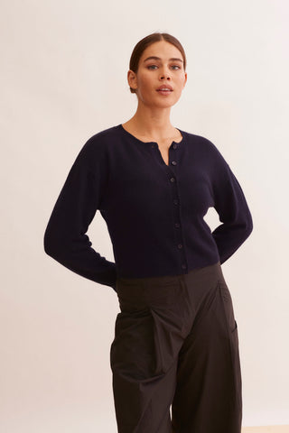 Sophia Cashmere Cardi in Navy