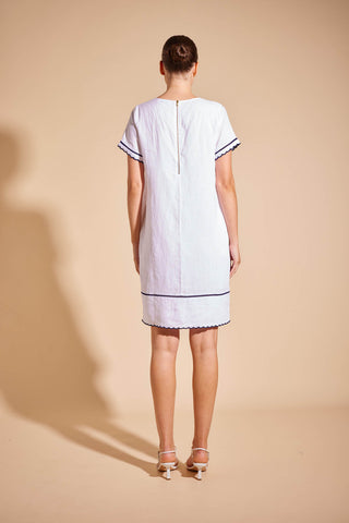 Odette Linen Dress in White